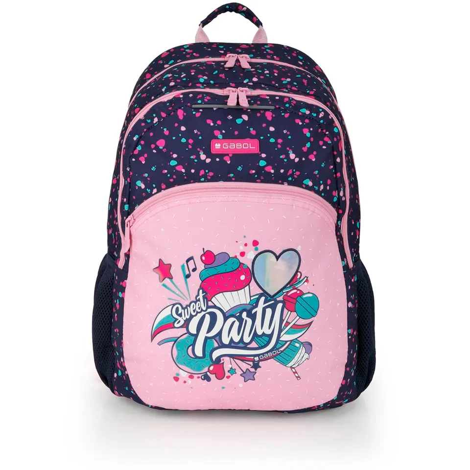gabol-mochila-escolar-party-adaptable-a-carro-34x46x20-cm-azul-marino image 1