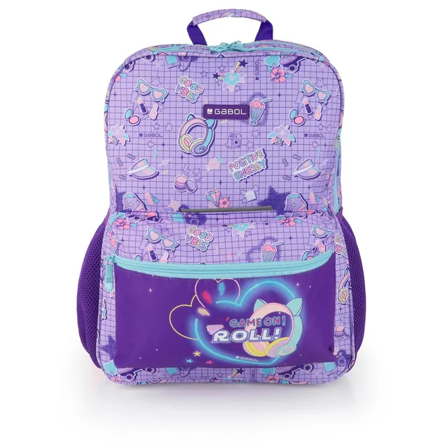 gabol-funny-mochila-escolar-adaptable-a-carro-32x44x15-cm-lila image 1