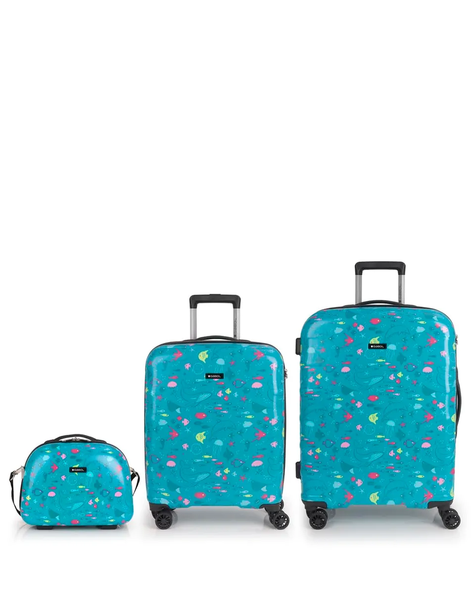 gabol-set-de-maleta-de-cabina-mediana-y-neceser-acqua-3-piezas-con-ruedas-dobles image 1
