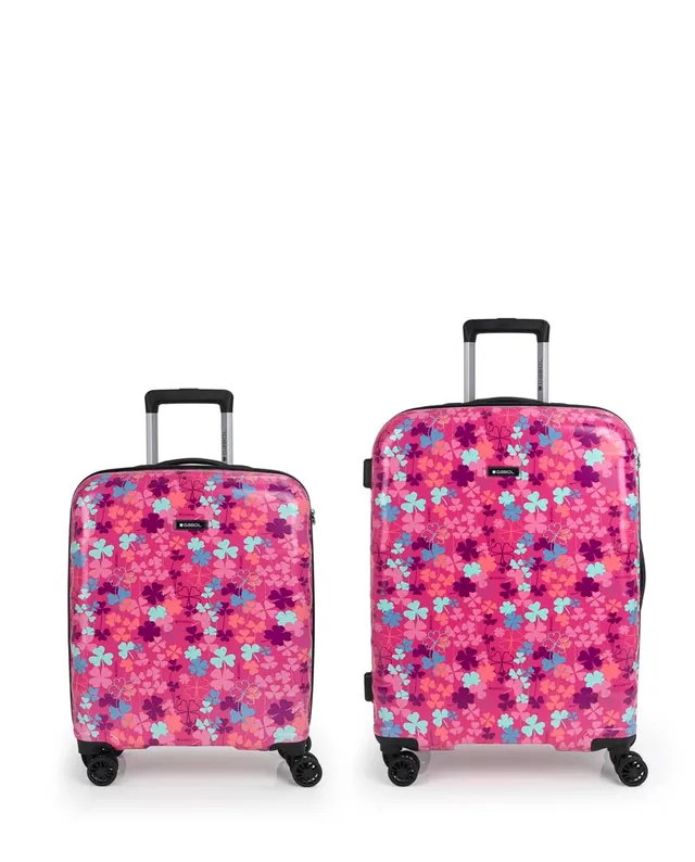 gabol-set-de-maleta-cabina-y-mediana-clover-2-piezas-con-4-ruedas-dobles-y-cerra image 1