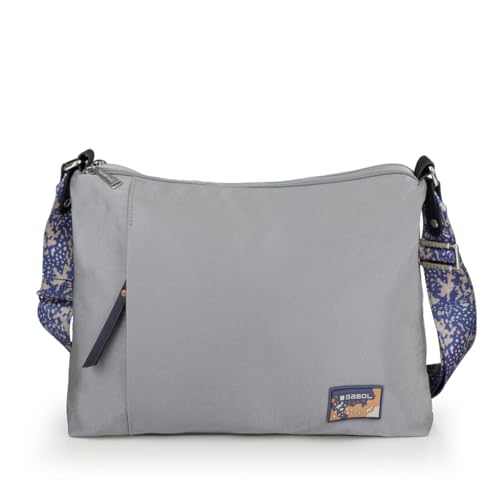 gabol-bolso-mediano-con-dos-compartimentos-luz-gris-nylon-crinkle image 7