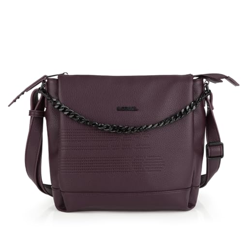 gabol-bolso-tres-compartimentos-olivia-burdeos-28x25x7-cm-satchel-mujer image 7