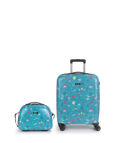 gabol-set-de-maleta-de-cabina-y-neceser-acqua-con-estampado-marino image 7