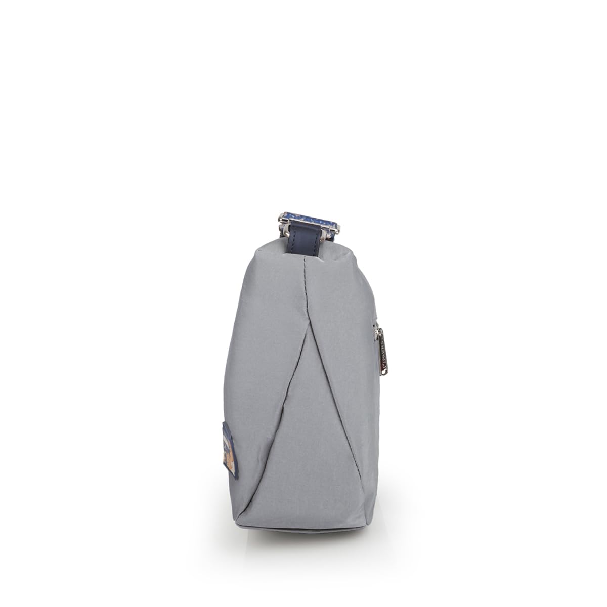 gabol-bolso-media-luna-luz-de-nylon-y-piel-sint-tica-gris image 2