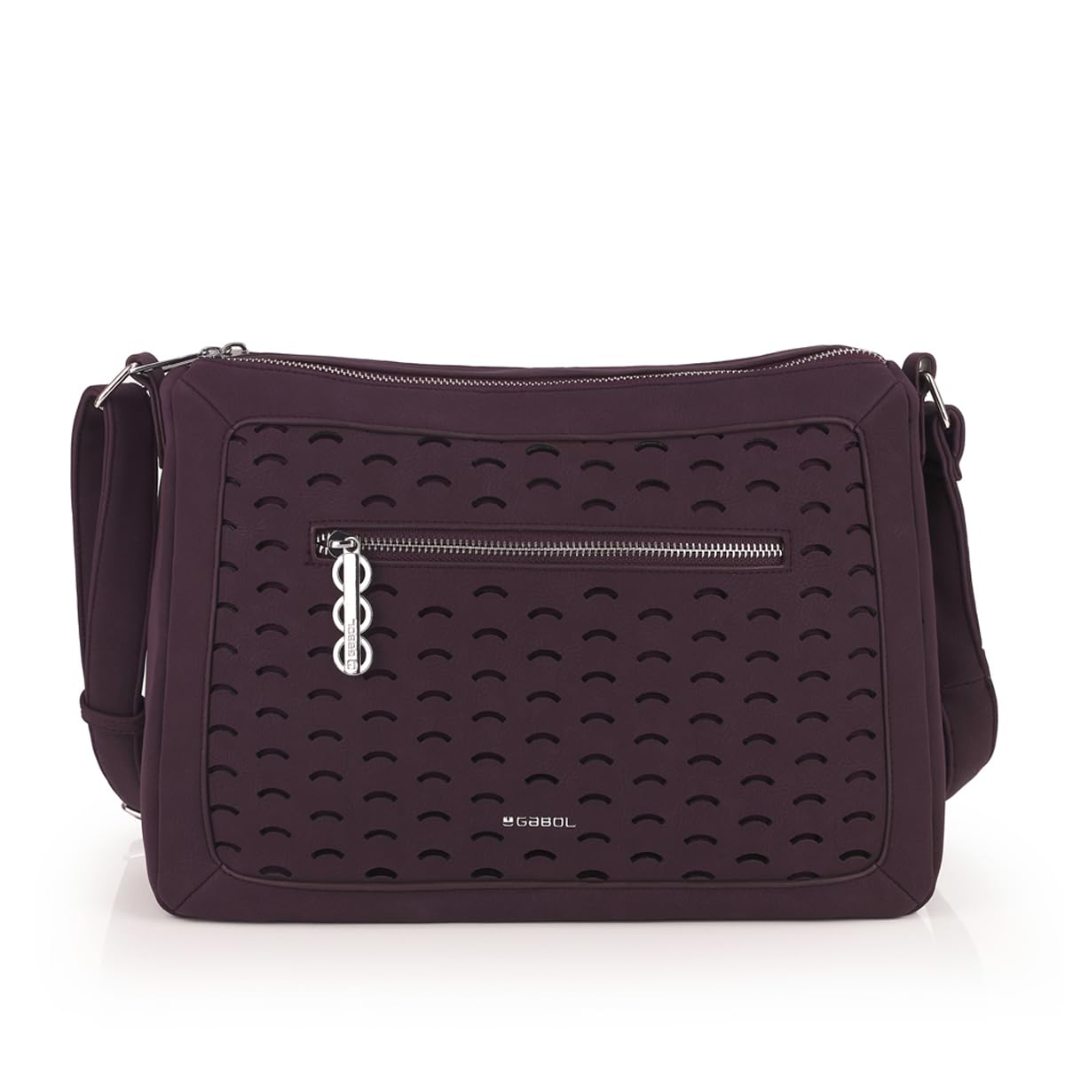 gabol-tha-s-bolso-bandolera-de-piel-sint-tica-burdeos-con-2-compartimentos-33x24 image 1