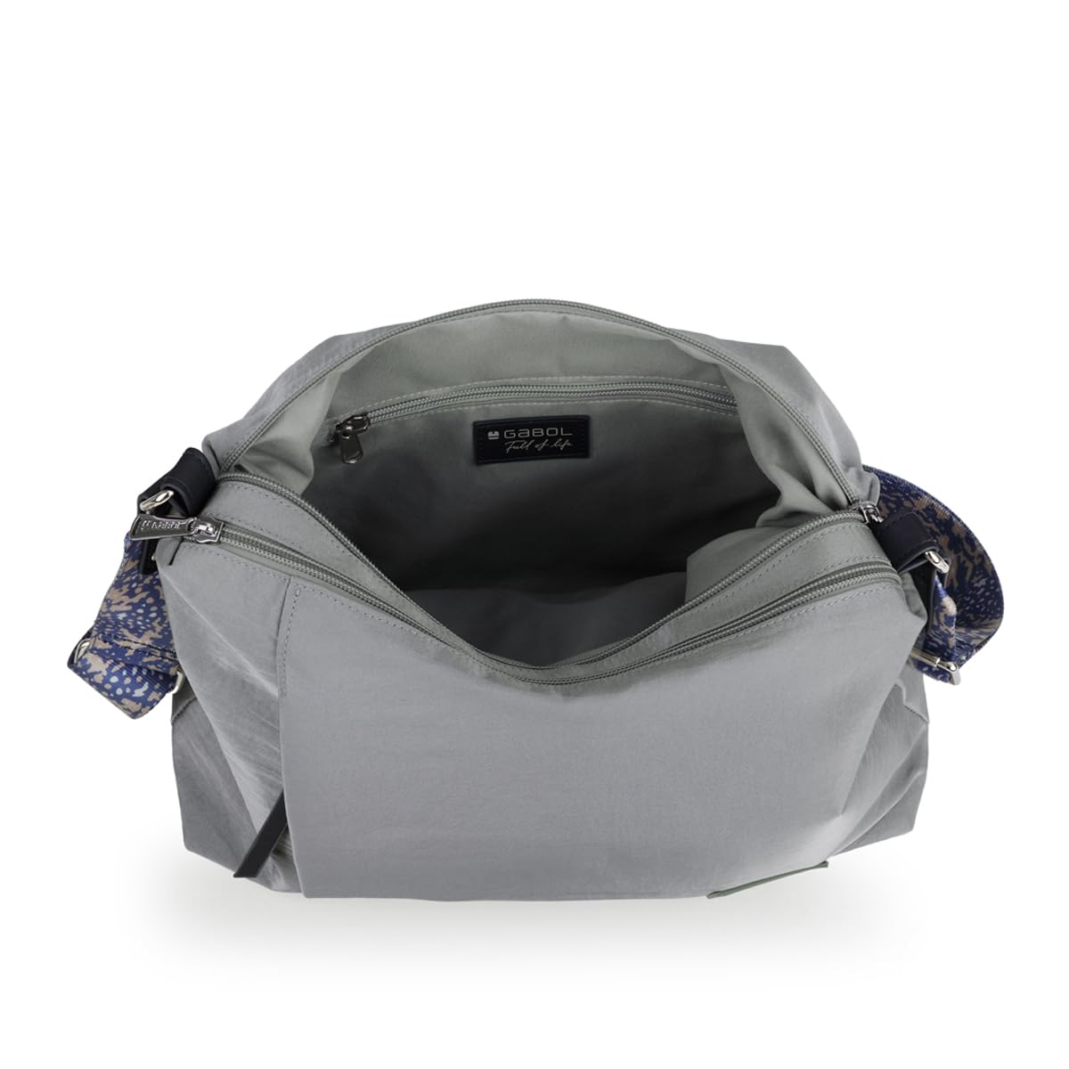 gabol-bolso-mediano-con-dos-compartimentos-luz-gris-nylon-crinkle image 4
