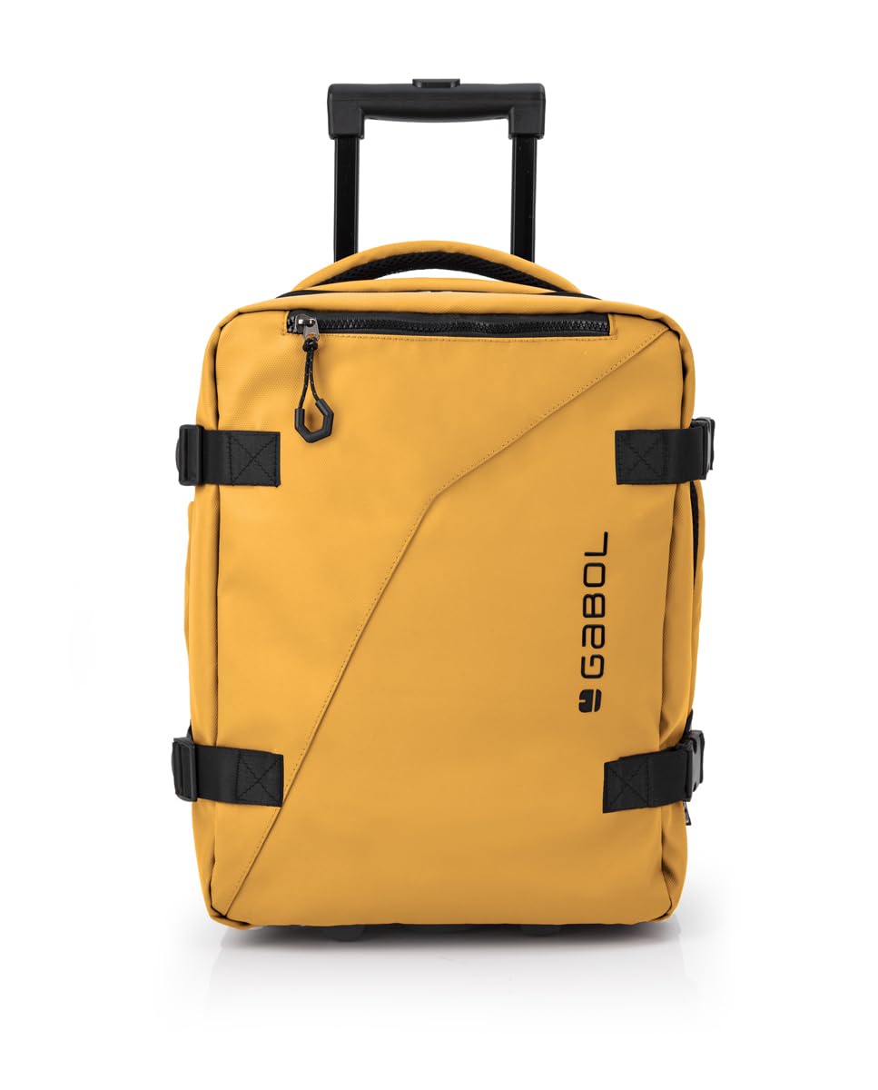 gabol-canada-mochila-con-ruedas-expandible-mostaza-equipaje-de-cabina-underseat- image 1
