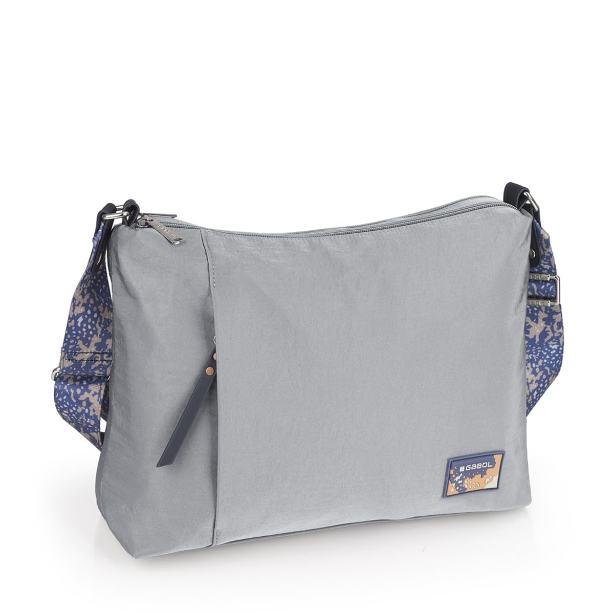 gabol-bolso-mediano-con-dos-compartimentos-luz-gris-nylon-crinkle image 5