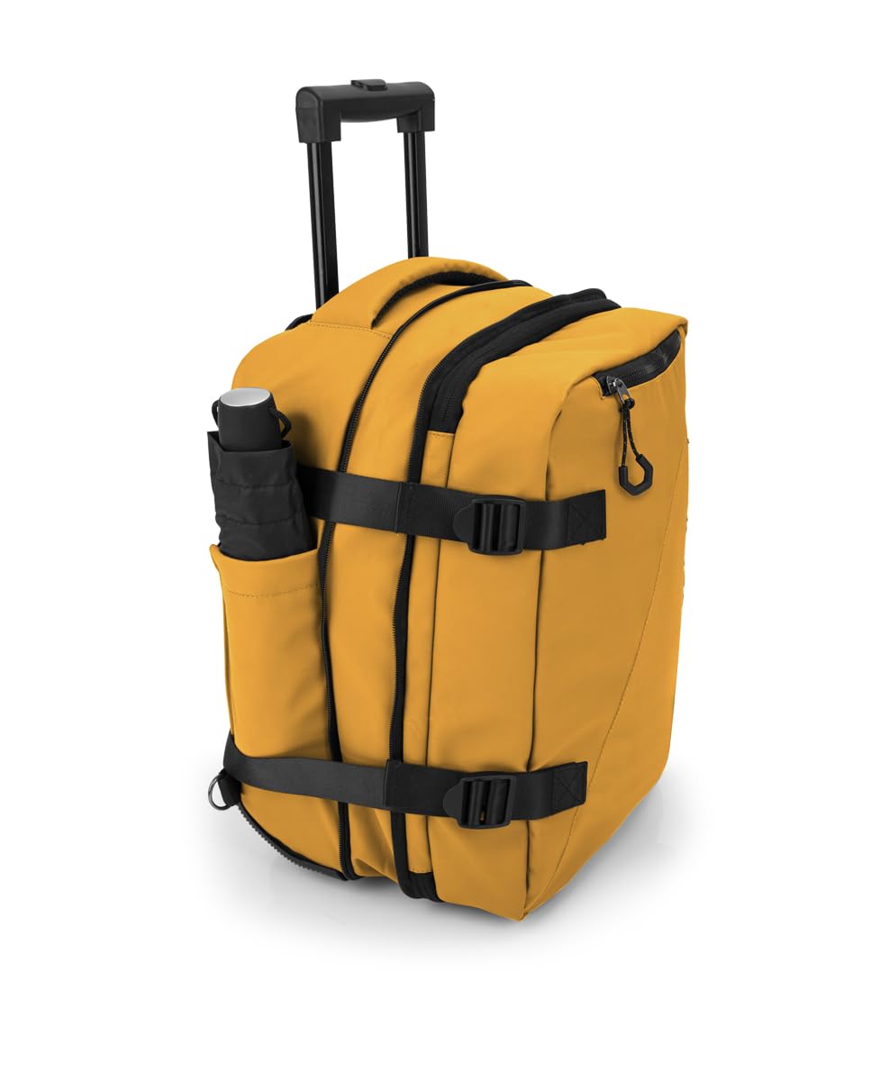 gabol-canada-mochila-con-ruedas-expandible-mostaza-equipaje-de-cabina-underseat- image 5