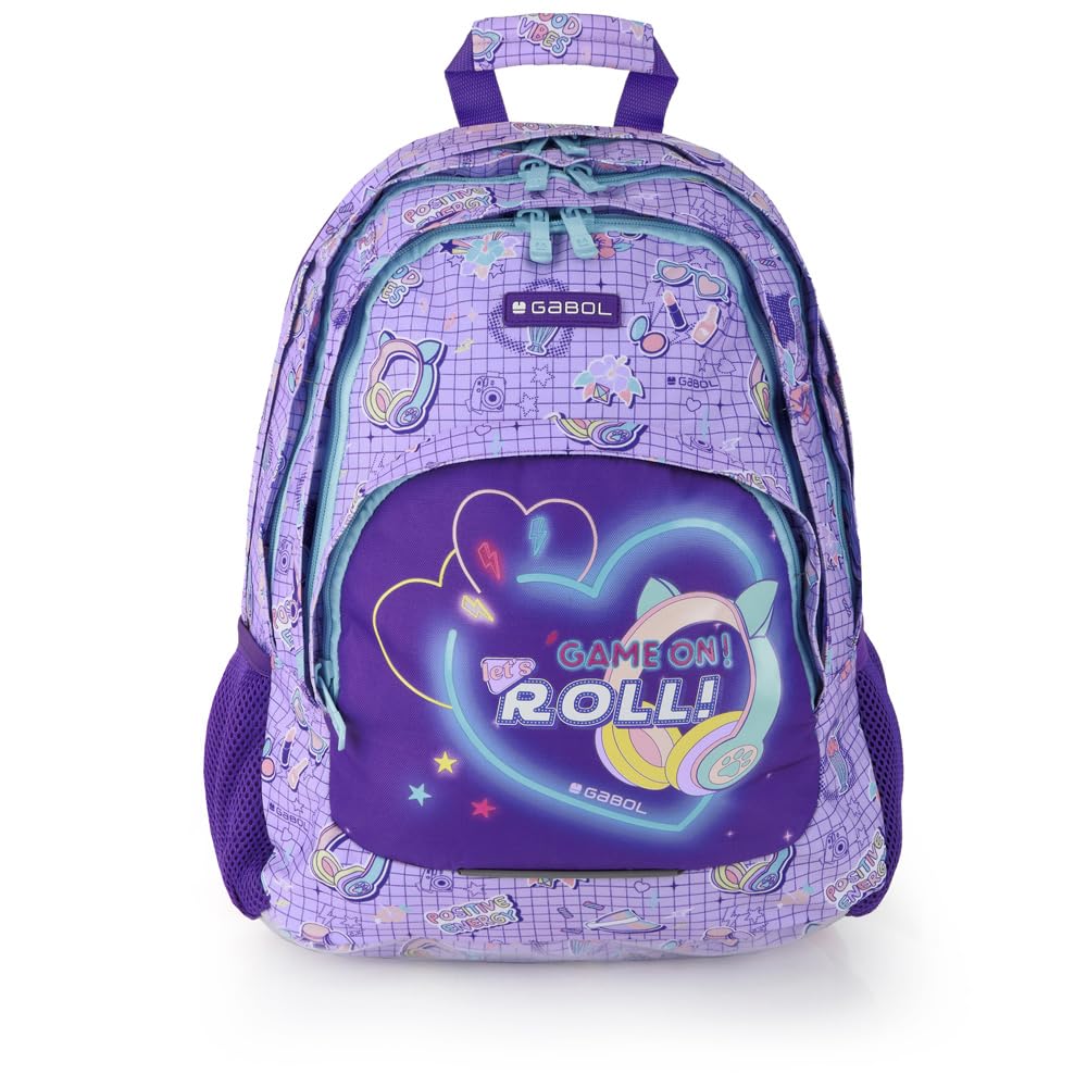 gabol-funny-mochila-escolar-3-compartimentos-15-6-lila image 1