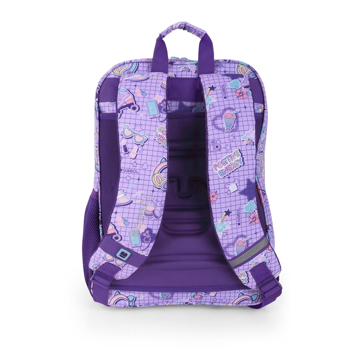 gabol-mochila-escolar-funny-adaptable-a-carro-30x40x12-cm-lila image 3