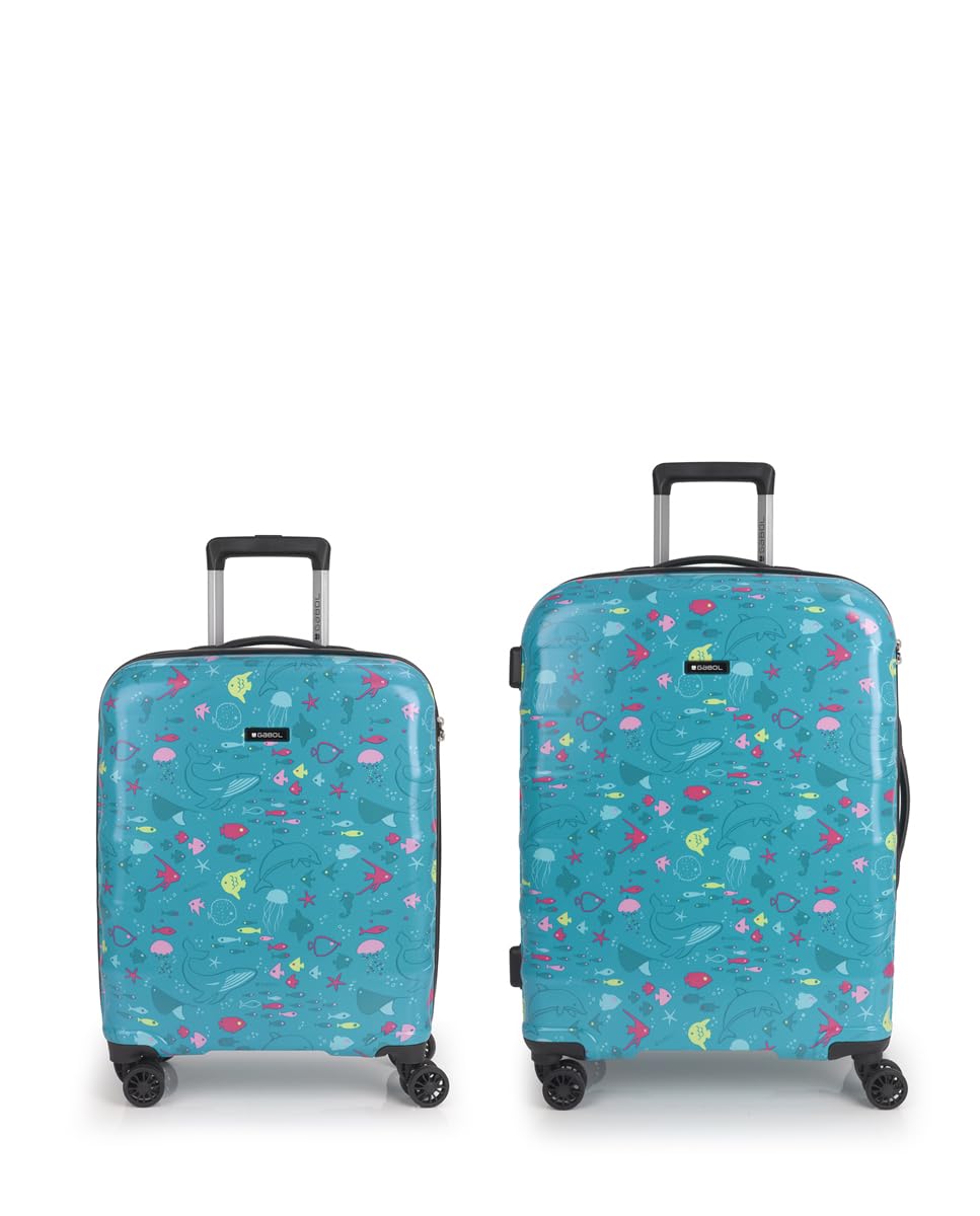 gabol-set-de-maletas-acqua-cabina-mediana-estampado-marino image 1