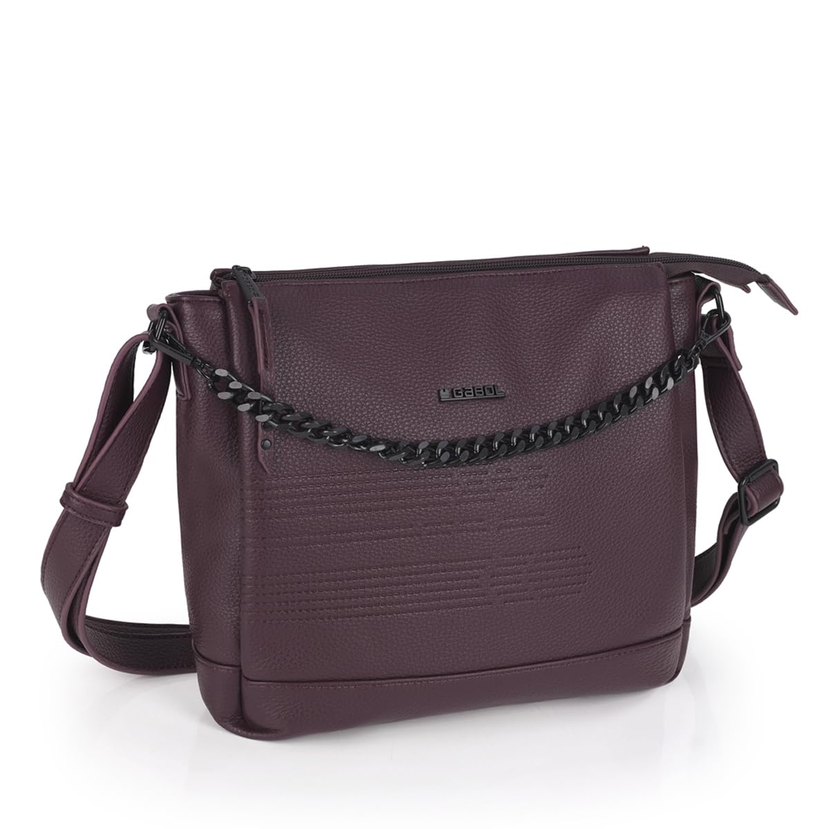gabol-bolso-tres-compartimentos-olivia-burdeos-28x25x7-cm-satchel-mujer image 5