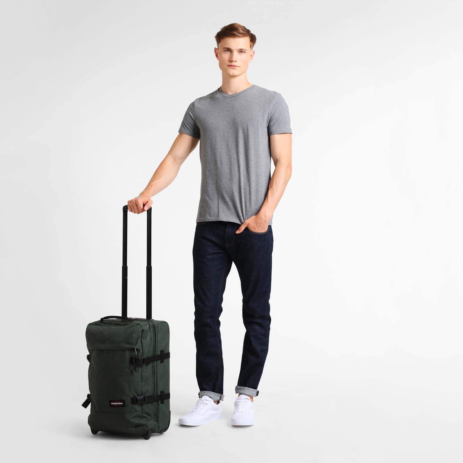 eastpak-tranverz-s-maleta-de-mano-42-l-verde-crafty-moss-4-ruedas-equipaje-de-ca image 6