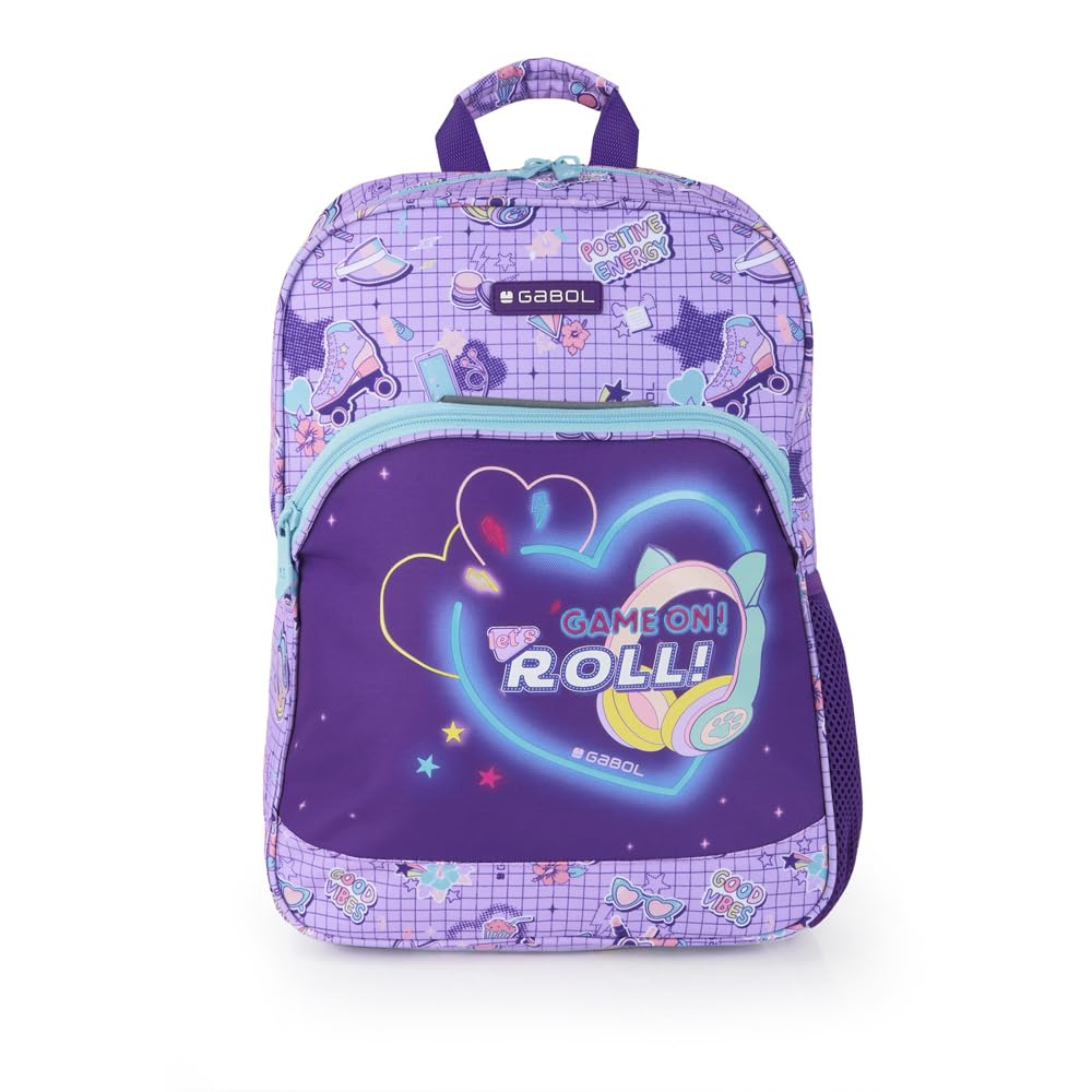 gabol-mochila-escolar-funny-adaptable-a-carro-30x40x12-cm-lila image 1