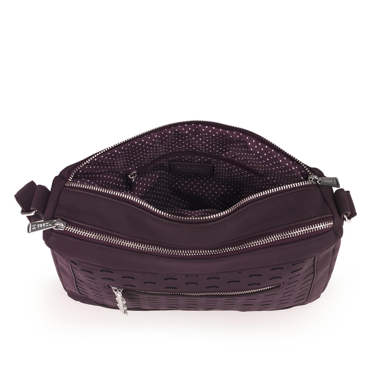 gabol-tha-s-bolso-bandolera-de-piel-sint-tica-burdeos-con-2-compartimentos-33x24 image 4