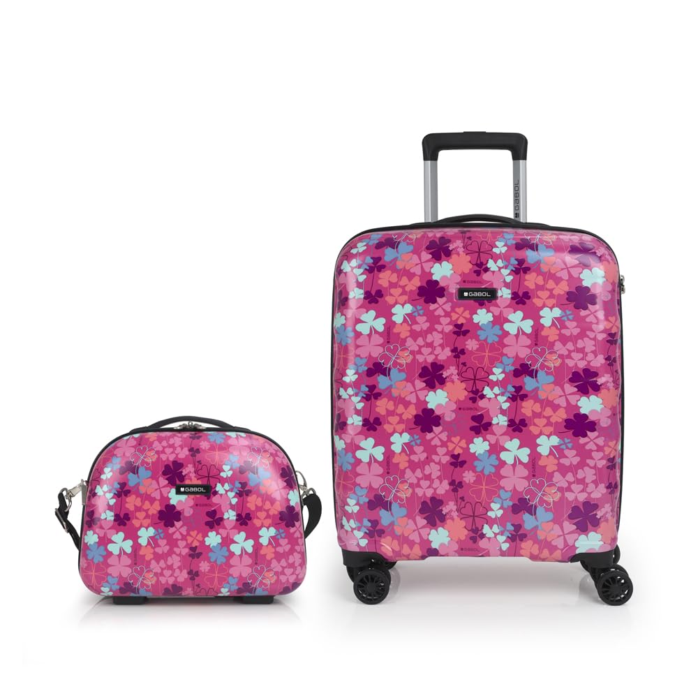 gabol-set-de-maleta-de-cabina-y-neceser-clover-2-piezas-con-ruedas-dobles-y-cerr image 2