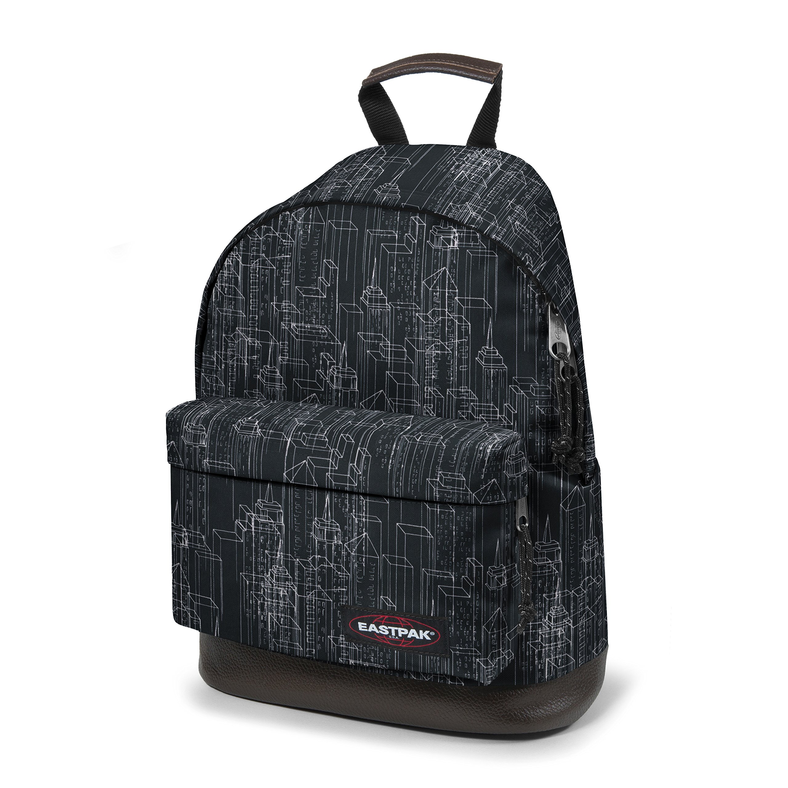 eastpak-wyoming-mochila-24l-negro-mochila-urbana-con-base-de-cuero image 5