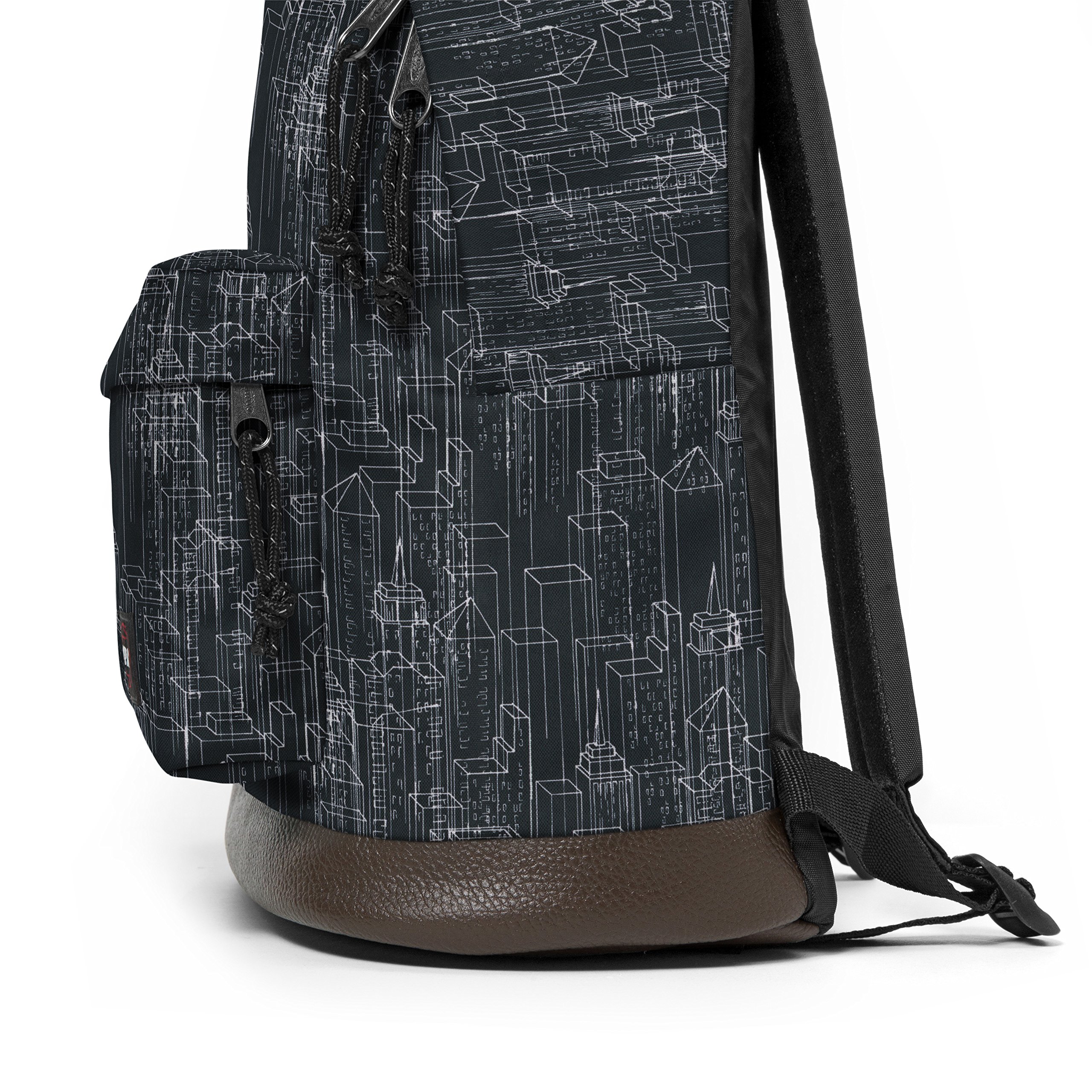 eastpak-wyoming-mochila-24l-negro-mochila-urbana-con-base-de-cuero image 6